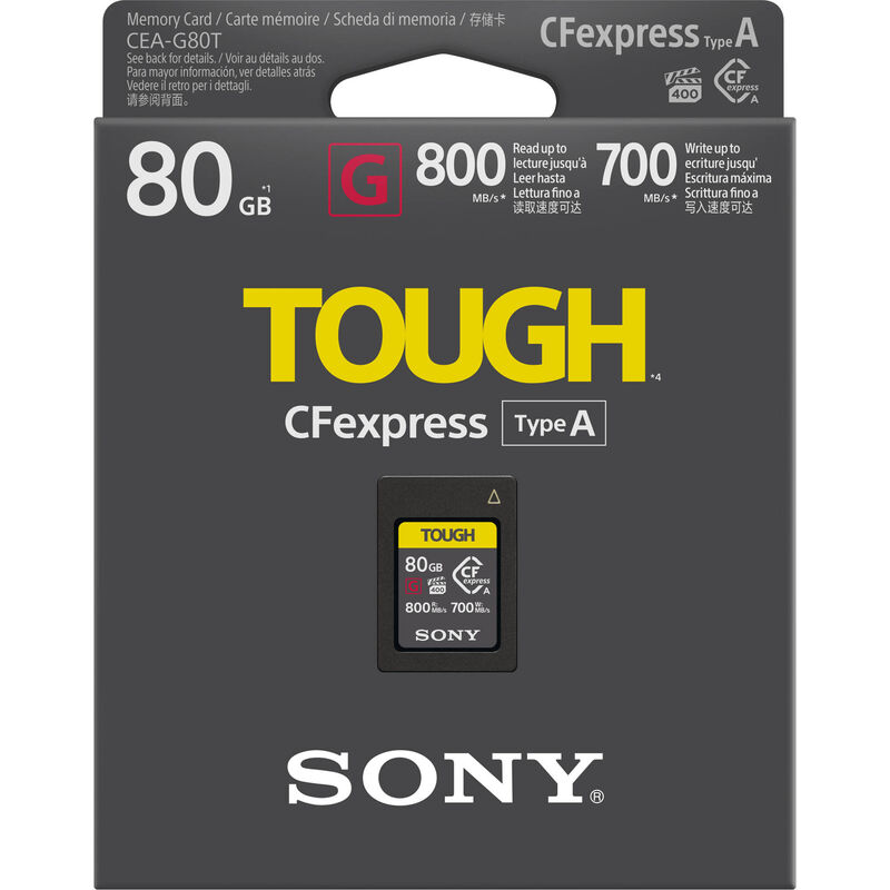 Карта памяти Sony TOUGH CFexpress Type A 80 Гб R/W 800/700 МБ/с CEAG80T