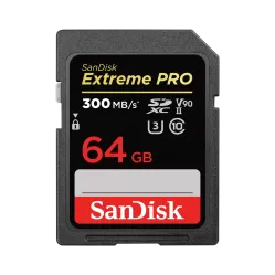 Карта памяти SanDisk Extreme Pro SDXC UHS-II V90 64 Гб R/W 300/260 МБ/с SDSDXDK-064G-GN4IN