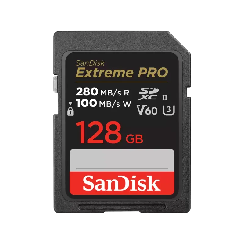 Карта памяти SanDisk Extreme Pro SDXC UHS-II V60 128 Гб R/W 280/100 МБ/с SDSDXEP-128G-GN4IN