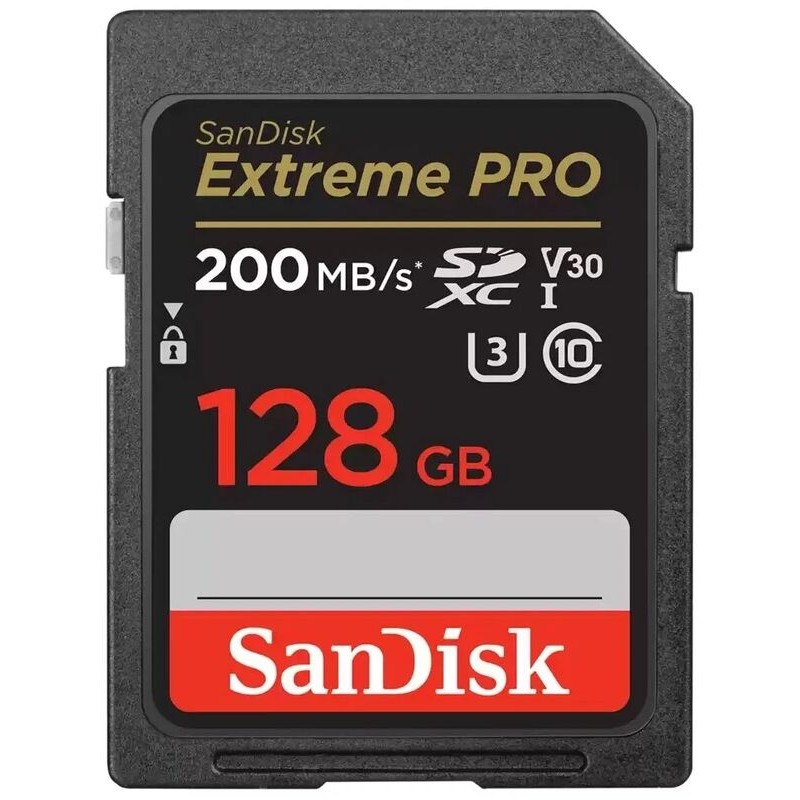 Карта памяти SanDisk Extreme Pro SDXC UHS-I V30 128 Гб R/W 200/90 МБ/с SDSDXXD-128G-GN4IN