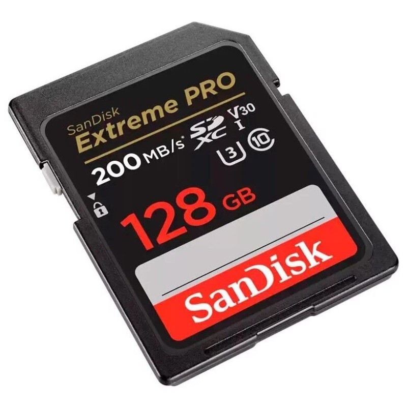 Карта памяти SanDisk Extreme Pro SDXC UHS-I V30 128 Гб R/W 200/90 МБ/с SDSDXXD-128G-GN4IN