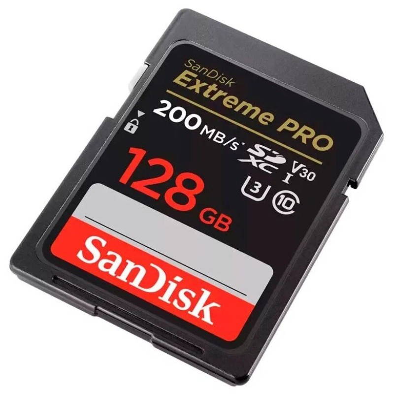 Карта памяти SanDisk Extreme Pro SDXC UHS-I V30 128 Гб R/W 200/90 МБ/с SDSDXXD-128G-GN4IN