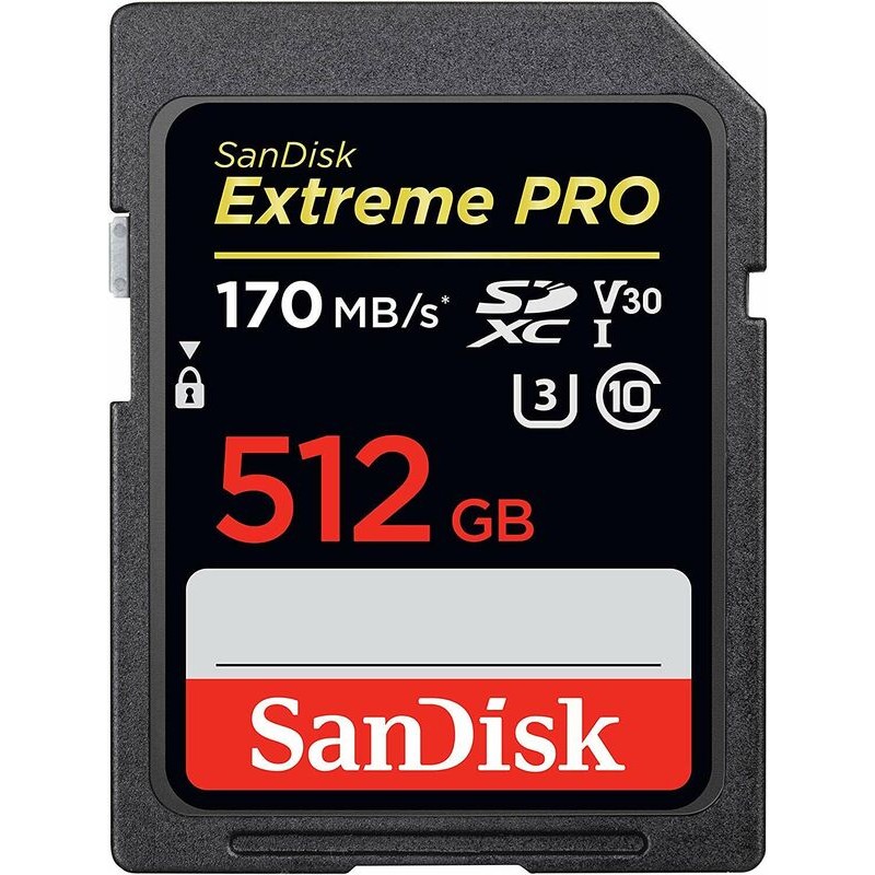 Карта памяти SanDisk Extreme Pro SDXC UHS-I V30 512 Гб R/W 200/140 МБ/с SDSDXXD-512G-GN4IN