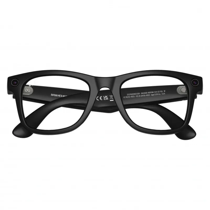 Умные очки Ray-Ban Wayfarer (150-50), Matte Black/Transitions Graphite Green, матовый черный/графитово-зеленые фотохромные