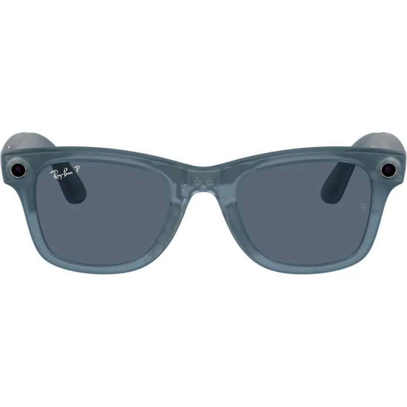 Умные очки Ray-Ban Wayfarer (150-50), Matte Jeans/Polar Dusty Blue, матовый джинсовый/пыльно-голубые поляризованные