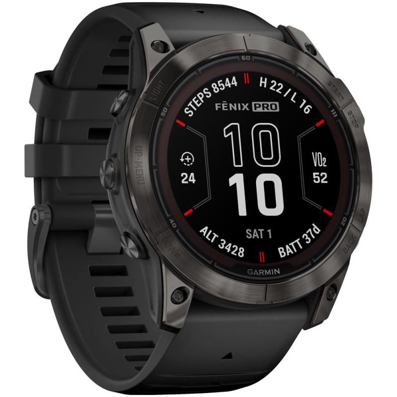 Смарт-часы Garmin Fenix 7X Pro Sapphire Solar, 51 мм, Bluetooth, Gray, Серый силикон