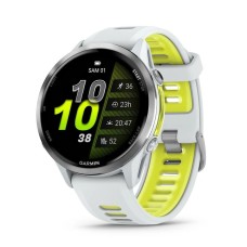 Смарт-часы Garmin Forerunner 970, 47 мм, Bluetooth, Titanium Whitestone/Yellow, титановый белый с желтым