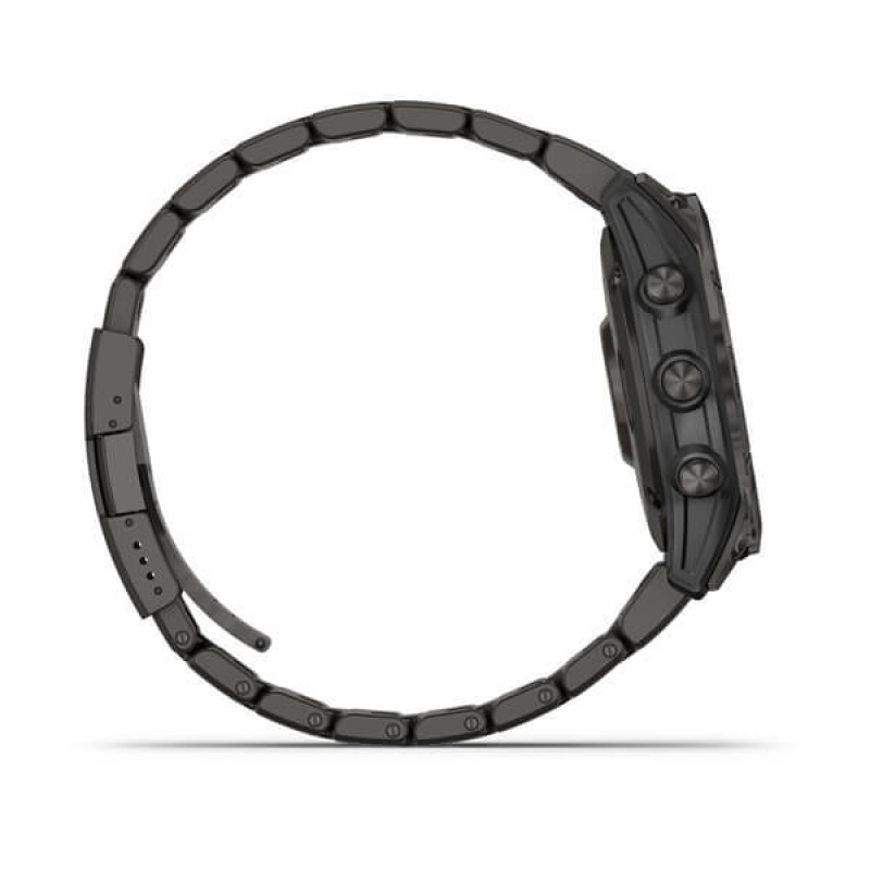 Смарт-часы Garmin Fenix 7 Sapphire Solar, 47 мм, Bluetooth, Gray Titanium Band, Серый титановый с серым титановым браслетом