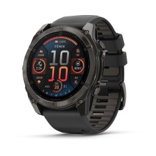 Смарт-часы Garmin Fenix 8, 51 мм, Bluetooth, Amoled Sapphire Titanium Carbon Gray, титановый угольно-серый