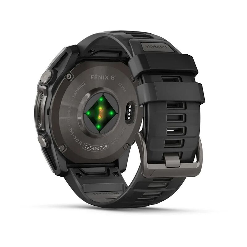 Смарт-часы Garmin Fenix 8, 51 мм, Bluetooth, Amoled Sapphire Titanium Carbon Gray, титановый угольно-серый