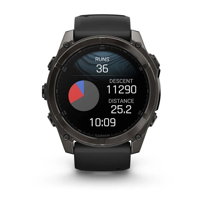 Смарт-часы Garmin Fenix 8, 51 мм, Bluetooth, Amoled Sapphire Titanium Carbon Gray, титановый угольно-серый