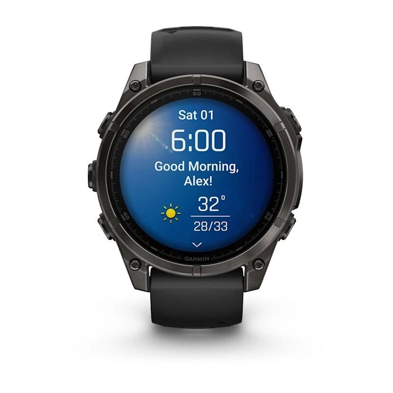 Смарт-часы Garmin Fenix 8, 47 мм, Bluetooth, Amoled Sapphire Titanium Carbon Gray, титановый угольно-серый