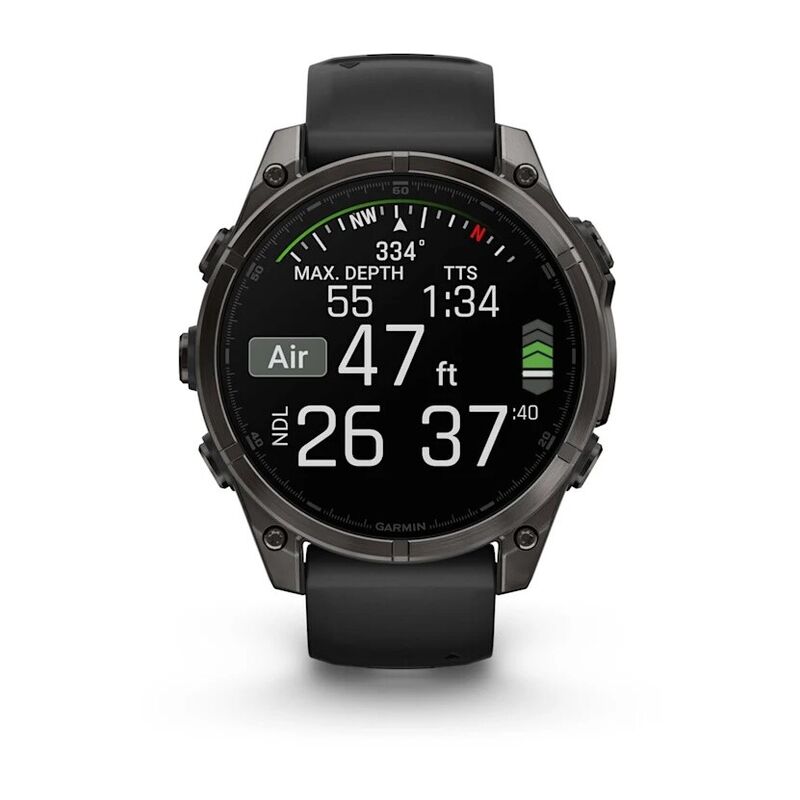 Смарт-часы Garmin Fenix 8, 47 мм, Bluetooth, Amoled Sapphire Titanium Carbon Gray, титановый угольно-серый