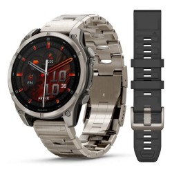 Смарт-часы Garmin Fenix 8, 47 мм, Bluetooth, Amoled Sapphire Titanium Graphite, титановый графитовый
