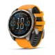 Смарт-часы Garmin Fenix 8, 47 мм, Bluetooth, Amoled Sapphire Titanium Orange, титановый серый с оранжевым