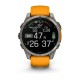 Смарт-часы Garmin Fenix 8, 47 мм, Bluetooth, Amoled Sapphire Titanium Orange, титановый серый с оранжевым