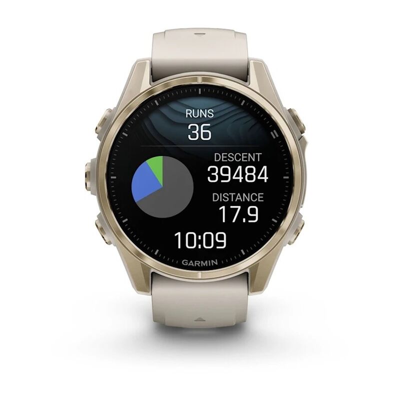 Смарт-часы Garmin Fenix 8, 43 мм, Bluetooth, Amoled Sapphire Soft Gold, золотистый