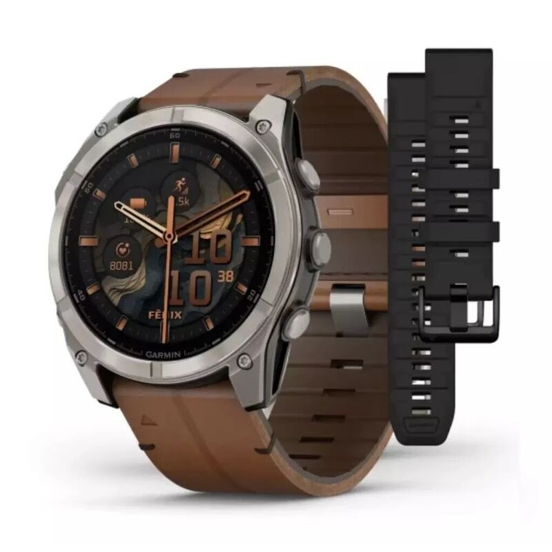 Смарт-часы Garmin Fenix 8, 51 мм, Bluetooth, Amoled Sapphire Titanium Graphite, титановый графитовый