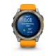 Смарт-часы Garmin Fenix 8, 51 мм, Bluetooth, Amoled Sapphire Titanium Spark Orange, титановый серый с оранжевым