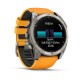 Смарт-часы Garmin Fenix 8, 51 мм, Bluetooth, Amoled Sapphire Titanium Spark Orange, титановый серый с оранжевым