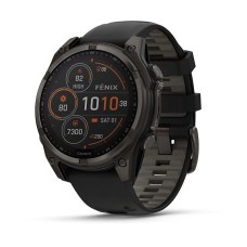 Смарт-часы Garmin Fenix 8, 47 мм, Bluetooth, Solar Sapphire Titanium Carbon Gray, титановый угольно-серый с солнечной зарядкой
