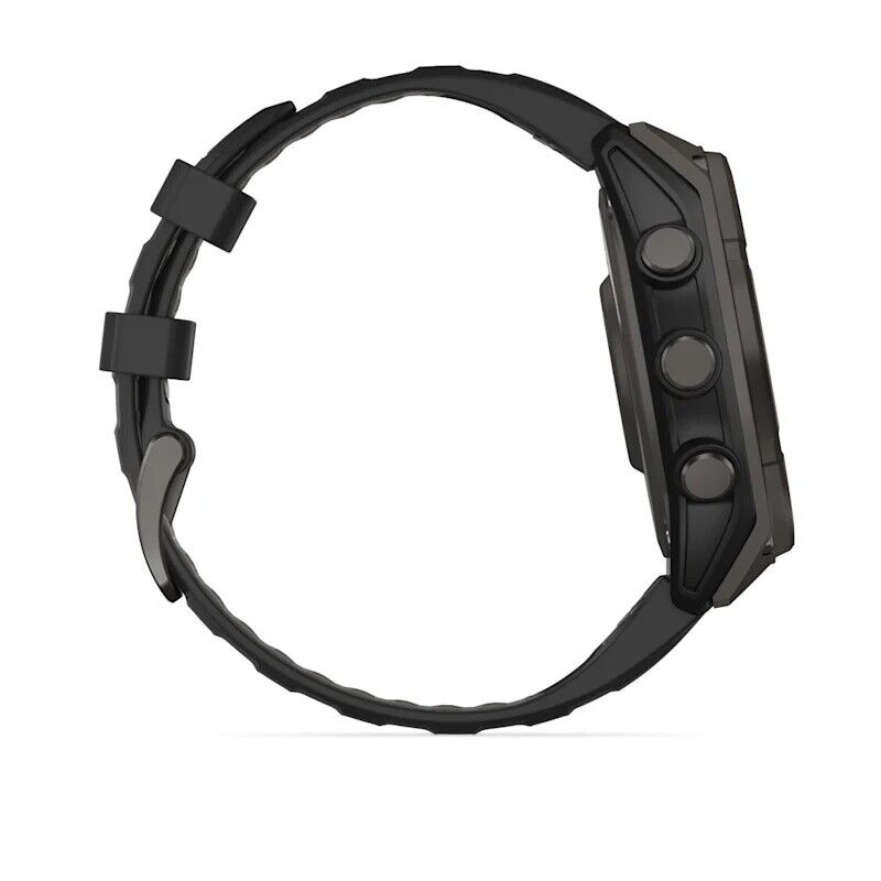 Смарт-часы Garmin Fenix 8, 47 мм, Bluetooth, Solar Sapphire Titanium Carbon Gray, титановый угольно-серый с солнечной зарядкой