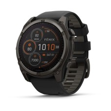Смарт-часы Garmin Fenix 8, 51 мм, Bluetooth, Solar Sapphire Titanium Carbon Gray, титановый угольно-серый с солнечной зарядкой