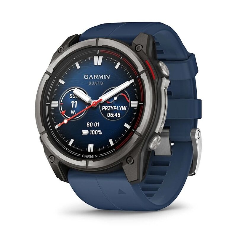 Смарт-часы Garmin QUATIX 8, 51 мм, Bluetooth, Titanium/Captain Blue, Титан/капитанский синий