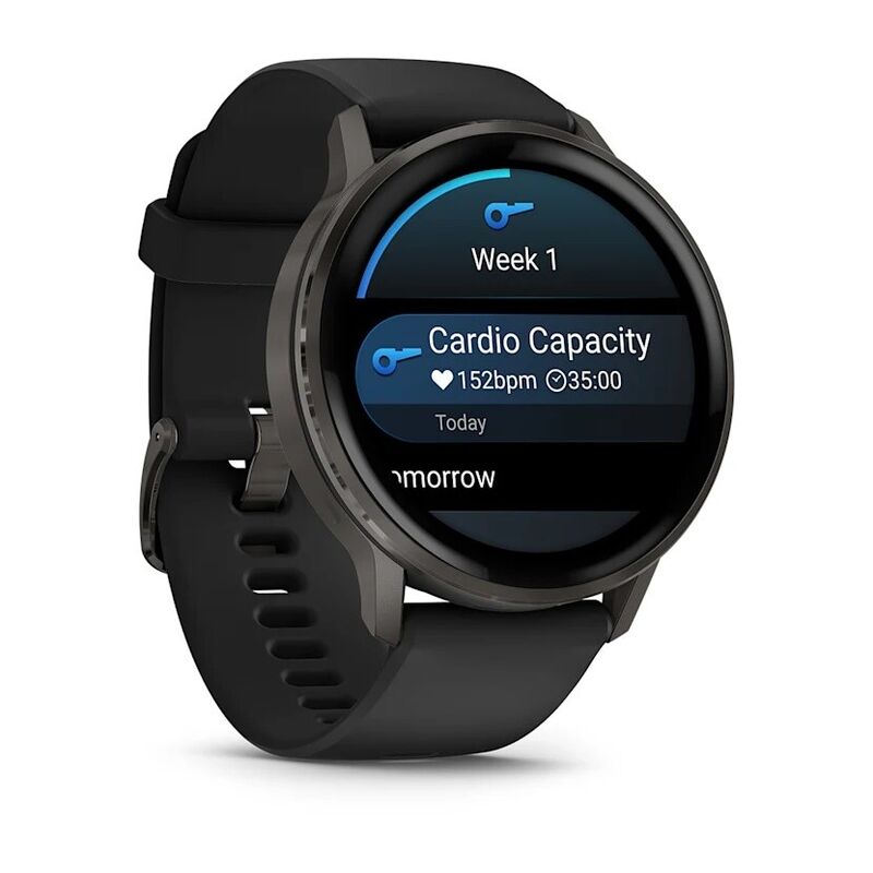 Смарт-часы Garmin Venu 4, 45 мм, Bluetooth, Slate Black, черный