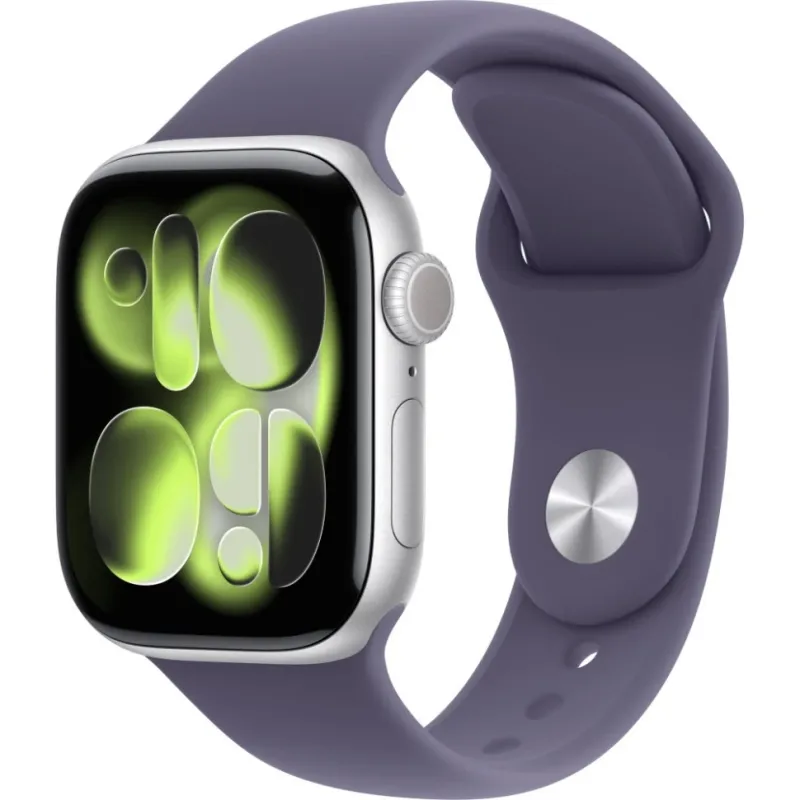 Умные часы Apple Watch Series 11 46mm Silver Aluminum Case with Purple Fog Sport Band (S/M)