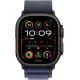 Смарт-часы Apple Watch Ultra 2 2024, 49 мм, LTE, Black Titanium Case with Navy Alpine Loop (L), черный титан с темно-синим ремешком