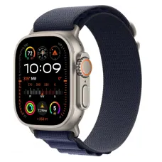 Смарт-часы Apple Watch Ultra 2, 49 мм, LTE, Natural Titanium, титановый корпус натурального цвета с ремешком Navy Alpine Loop (L)
