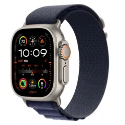Смарт-часы Apple Watch Ultra 2, 49 мм, LTE, Natural Titanium, титановый корпус натурального цвета с ремешком Navy Alpine Loop (L)