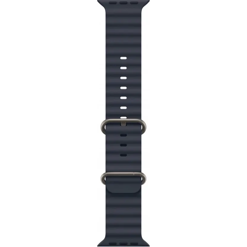 Смарт-часы Apple Watch Ultra 2 2024, 49 мм, LTE, Natural Titanium Case with Navy Ocean Band, титан серый с темно-синим ремешком