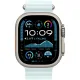 Смарт-часы Apple Watch Ultra 2 2024, 49 мм, LTE, Natural Titanium Case with Ice Blue Ocean Band, титан серый с голубым ремешком