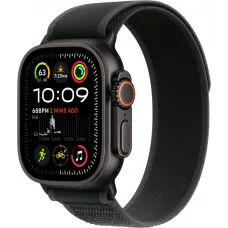 Смарт-часы Apple Watch Ultra 2 2024, 49 мм, LTE, Black Titanium Case with Black Trail Loop (S/M), черный титан с черным ремешком