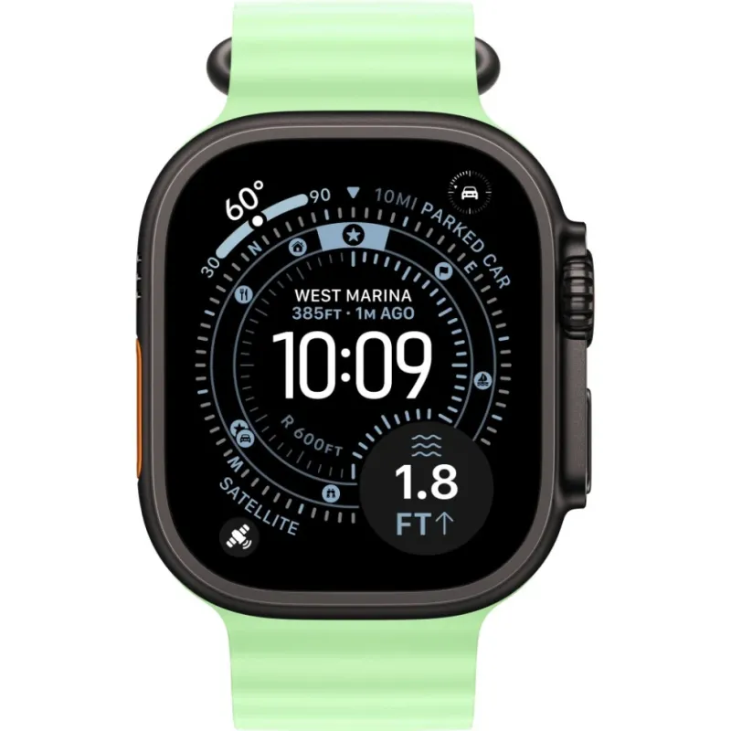 Смарт-часы Apple Watch Ultra 3, 49 мм, LTE, Neon Green, черный титан