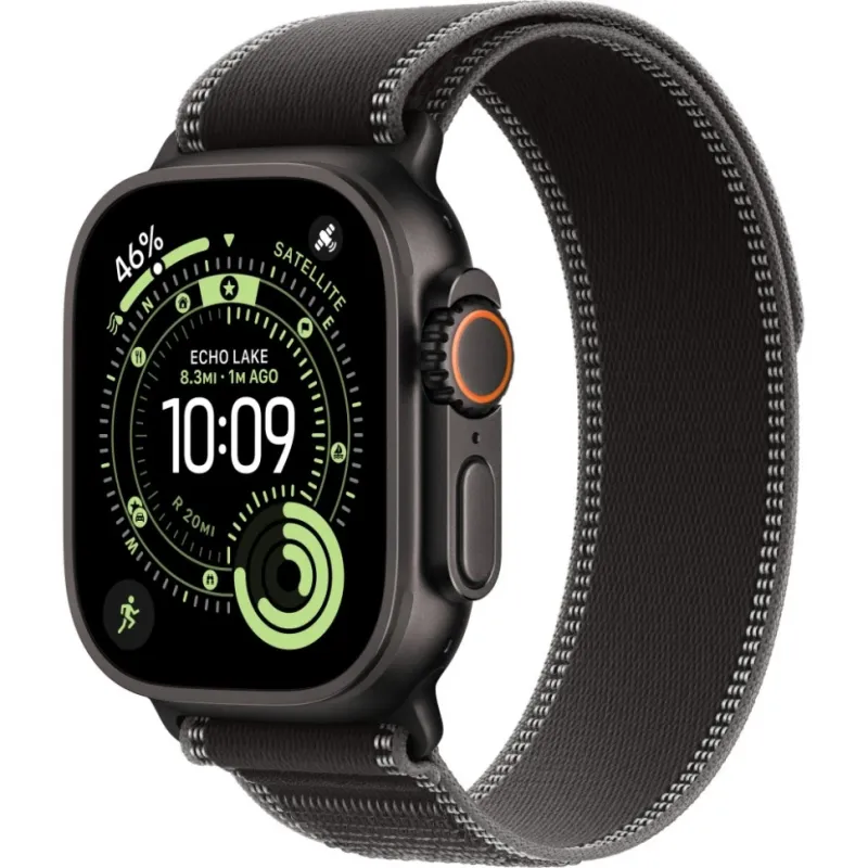 Умные часы Apple Watch Ultra 3 2025 49mm Black Titanium Case with Black/Charcoal Trail Loop (S/M)