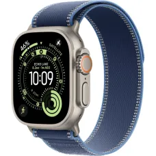 Смарт-часы Apple Watch Ultra 3, 49 мм, LTE, Natural Titanium, (M/L) титан натуральный с сине-голубым ремешком Trail Loop