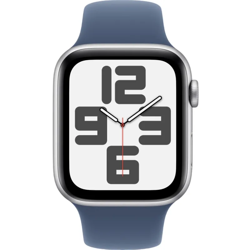 Смарт-часы Apple Watch SE 2024 (M/L), 44mm, Bluetooth, Silver/Denim, серебристый/джинсовый