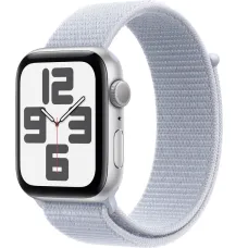 Смарт-часы Apple Watch SE 2024 40mm, Bluetooth, Silver/Blue Cloud, серебристый/голубой