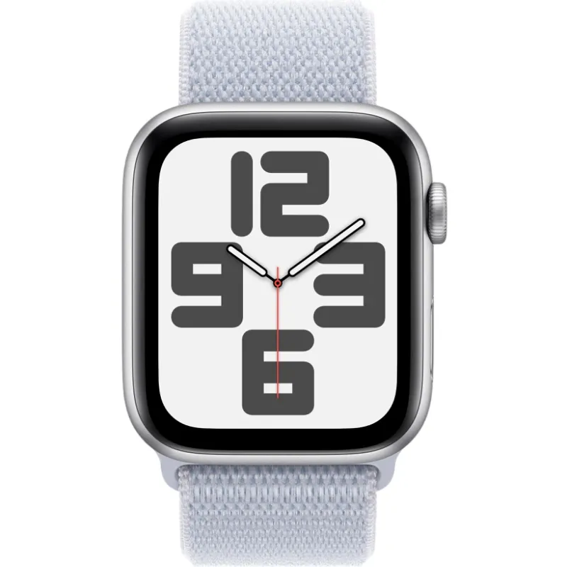 Смарт-часы Apple Watch SE 2024 44mm, Bluetooth, Silver/Blue Cloud, серебристый/голубой